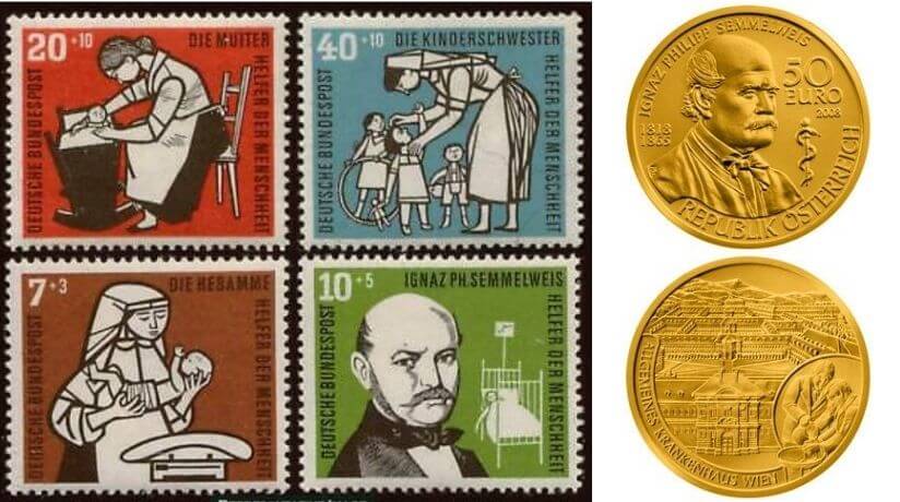 Moneda y Sellos de Ignaz Philipp Semmelweis