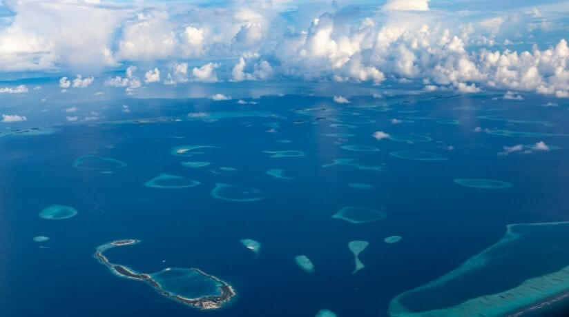 Vista aérea Islas Maldivas