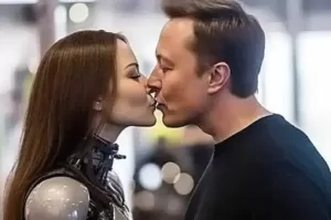 ¿Elon Musk besó a un robot? La verdad sobre la imagen que ha circulado en redes