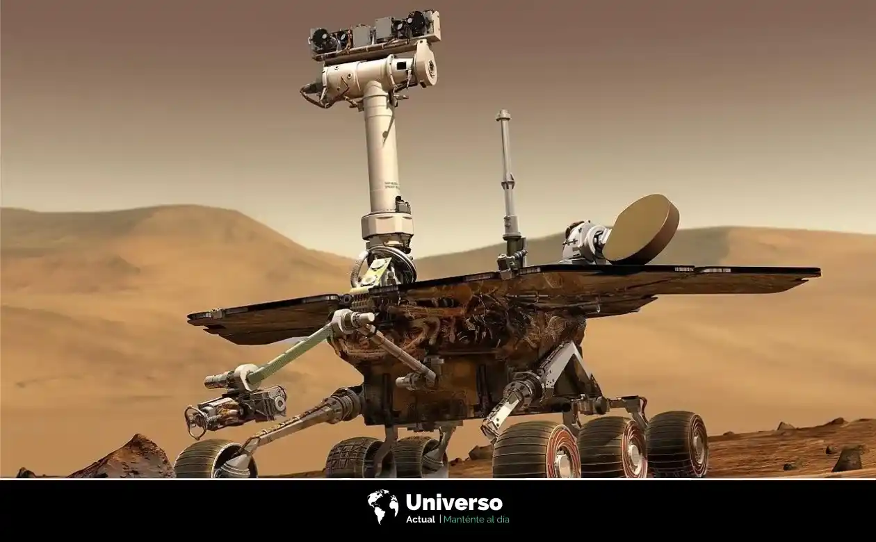 Ilustración digital del rover Spirit.