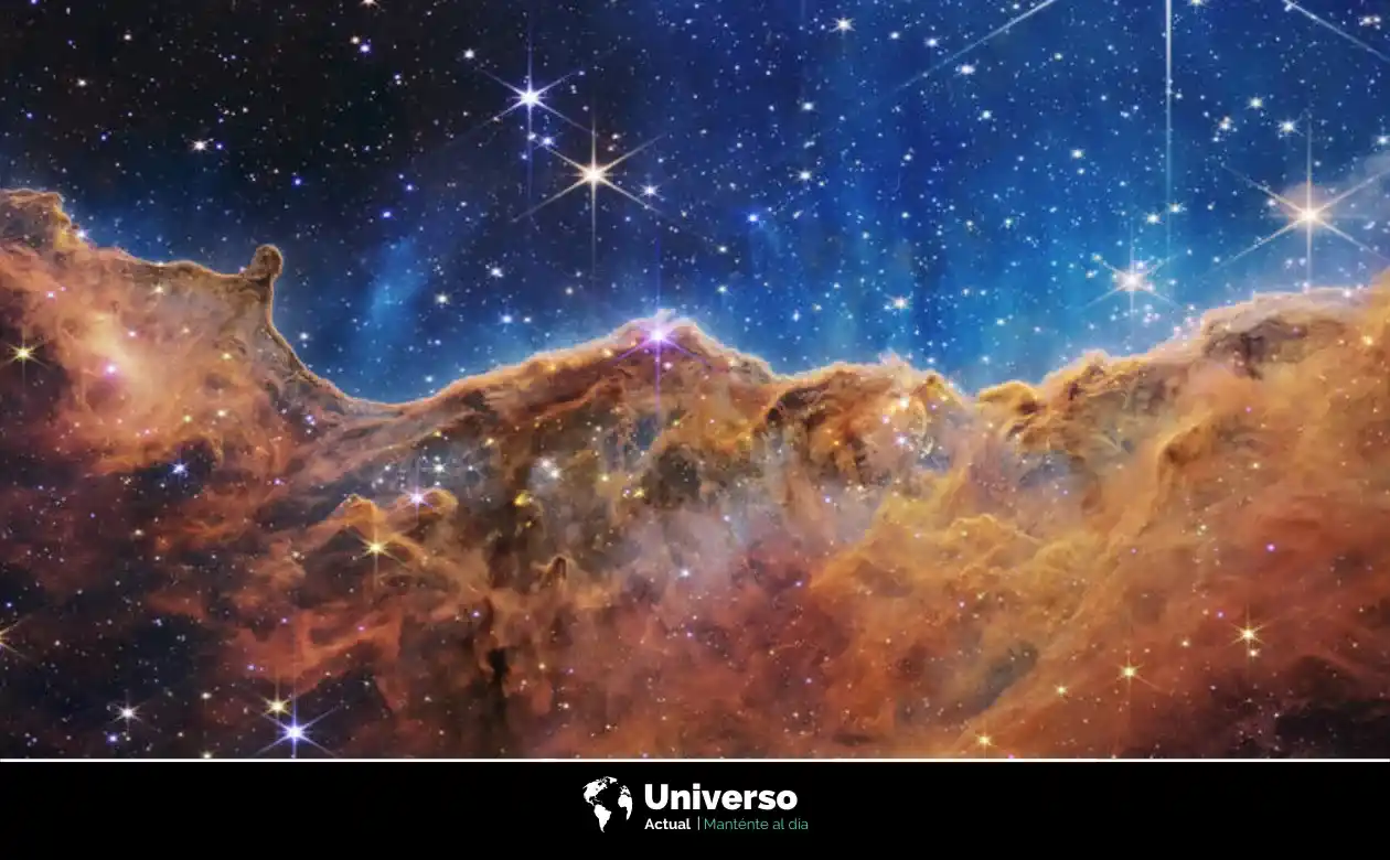 Nebulosa Carina capturada en infrarrojo por el Telescopio Webb | Créditos: NASA/ESA