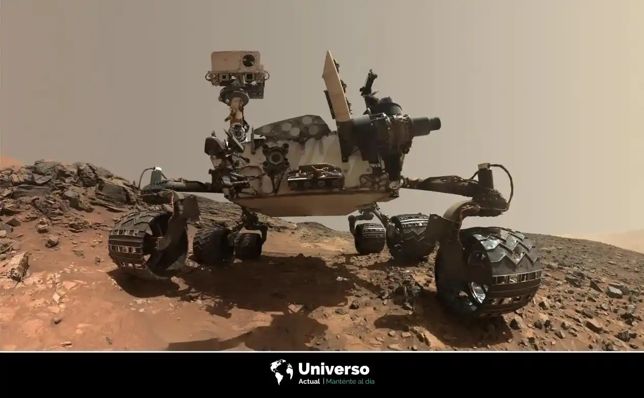 Selfie del rover Curiosity en Marte.